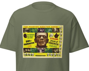 Vintage Frankenstein Movie Poster T-Shirt, Halloween Horror Shirt