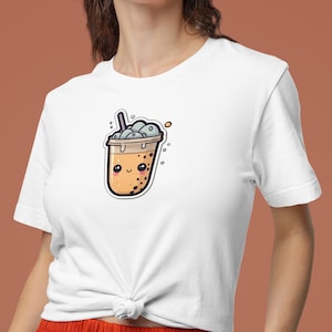 Women&#39;s Thai Bubble tea T-Shirt for boba tea lovers shirt bubble tea gift for boba lovers of Thai sweet tea drinker Boba gift top of Ice tea