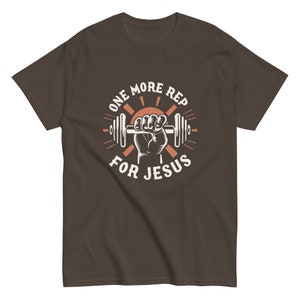One More Rep For Jesus Unisex Gym T-Shirt for Gym Shirts for Christians who workout funny Gym shirt with Jesus weight lifting TShirt for gym