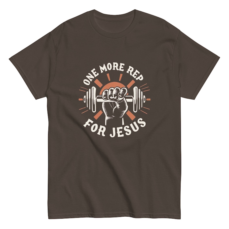 One More Rep For Jesus Unisex Gym T-Shirt for Gym Shirts for Christians who workout funny Gym shirt with Jesus weight lifting TShirt for gym