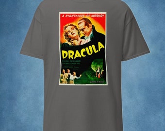Vintage Dracula Movie Poster T-Shirt, Classic Horror Film Tee