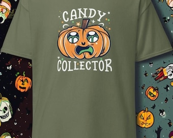 Kawaii Pumpkin Candy Collector T-Shirt - Halloween Party Shirt