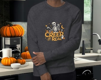 Creep It Real Halloween Sweatshirt - Funny Skeleton Top