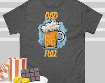 Dad's Beer Fuel T-Shirt for Dads Beer Shirt with Dad Jokes Tee of Funny Beer Shirt for Drinking Beer Shirt for Father's Day Gift fathers day