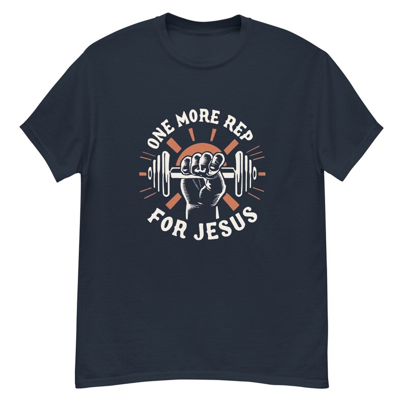 One More Rep For Jesus Unisex Gym T-Shirt for Gym Shirts for Christians who workout funny Gym shirt with Jesus weight lifting TShirt for gym