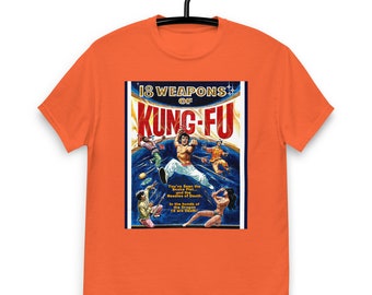 Classic Kung Fu Movie Poster T-Shirt, Premium Heavy Cotton Unisex Tee, Kung-Fu Fighting Men’s T-Shirt, Martial Arts T-Shirt, Gift for Him