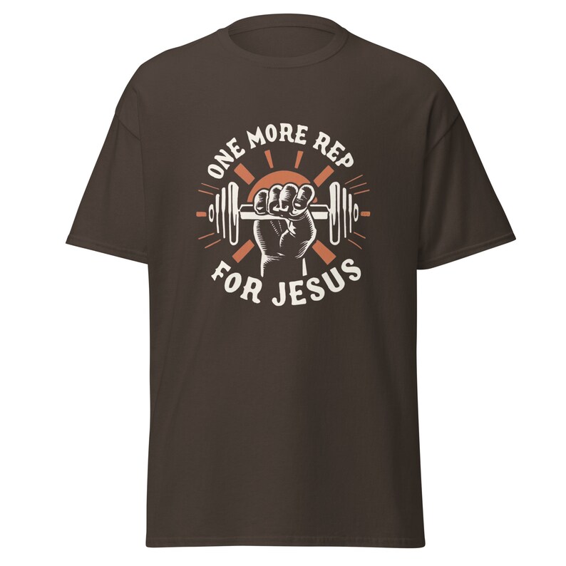 One More Rep For Jesus Unisex Gym T-Shirt for Gym Shirts for Christians who workout funny Gym shirt with Jesus weight lifting TShirt for gym