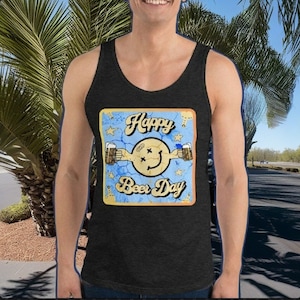 Beer Day T-Shirt, glücklicher Biertag, Unisex-Biershirt, Bierfestshirt, Geschenk für ihn, Vatertagsshirt, Geschenk für Papa, für Bierliebhaber