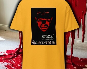 Frankenstein Movie Poster T-Shirt, Classic Horror, Halloween Shirt