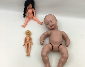 Poupée blonde brune antique, poupée celluloïd, poupées jouets vintage à collectionner