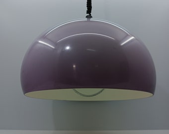 Vintage Volvit Acryl Space Age Deckenlampe Mid Century Pendelleuchte Lila