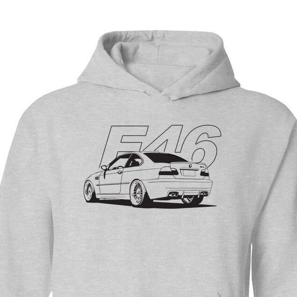 BMW E46 M3 Heavy Blend Hoodie Sweatshirt Pullover for E46 M3 enthusiast