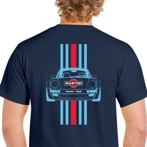 Martini Racing Shirt (Back & Front) Martini 911 Racing Stripes, Martini Shirt, Racing Shirt, Martini Racing Team, Martini Racing Team Tee