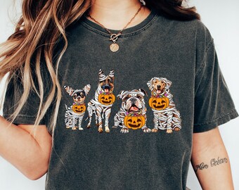 Halloween Dog Shirt, Ghost Dog Shirt, Spooky Season Shirt, Ghost Dog T-shirt, Retro Ghost Tee,Mummy Dog Halloween,Halloween Spooky Dog