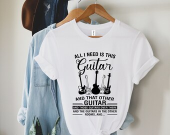 Regalo de guitarra, regalo para guitarrista, regalo de amante de la guitarra, regalo de guitarrista, regalo de guitarrista, camisa de guitarra, camiseta de guitarrista, camisa de guitarra acústica