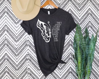 Shirt vrouwen empowerment, ze fluisterden naar haar shirt, ik ben de storm-shirt, ze fluisterden dat je de storm niet kunt weerstaan-shirt, feministisch shirt