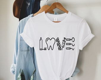 Camisa dental de sonrisa, camisa de dentista, regalo de dentista, camisa dental, regalo dental, camisa dental divertida, regalos de higienista dental, regalo de graduación de dentista
