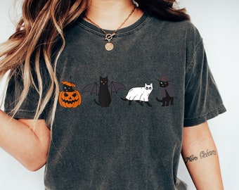 Koszulka Ghost Cat, Koszulka Ghost Cats, Koszulka Halloween Ghost Cat, Koszulka Cute Ghost Cats, Koszulka Ghost dla miłośników kotów, Koszulka Ghost Halloween