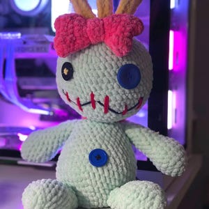 Crochet Scrap Doll: Handmade Chenille Amigurumi Toy (17in)