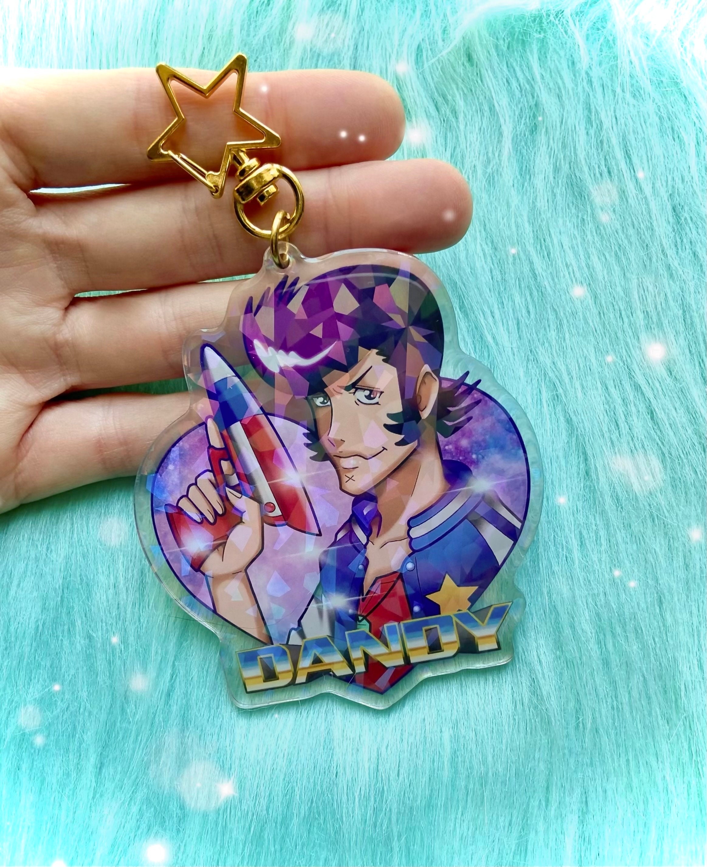 He's a Dandy Guy... in Space... heart-shaped Acrylic Holographic Epoxy  Keychain A Dandy Husbando - Etsy