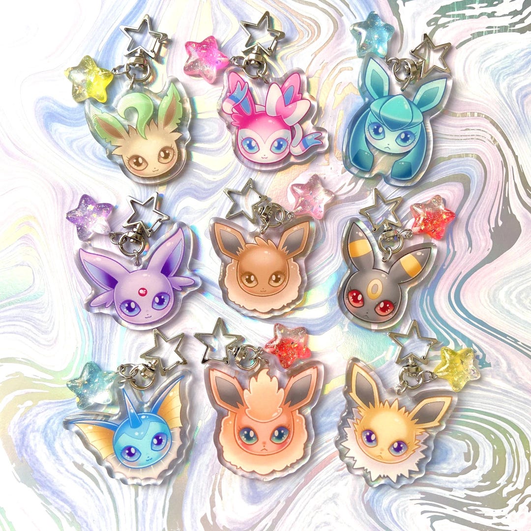 Eeveelution Pocket Monster Keychains - Etsy