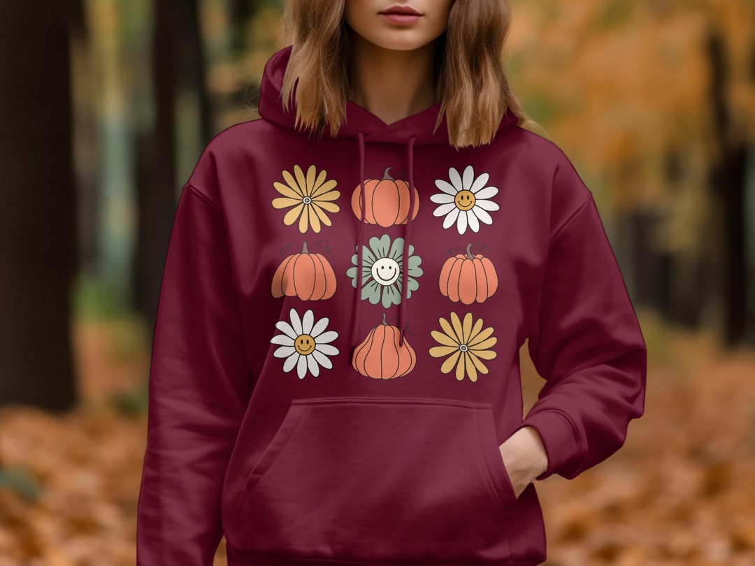 Fall Pumpkin and Daisy Shirt T-shirt Sweatshirt Hoodie - Etsy