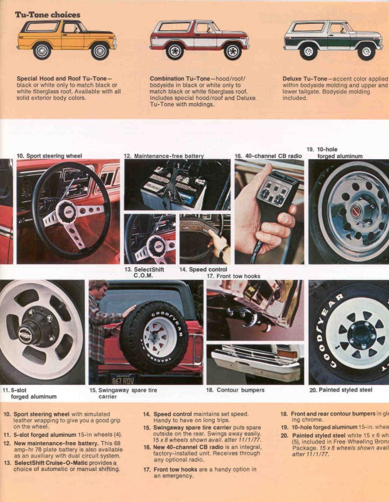 1978 Ford Bronco Catalog, Complete. Pdf File 8 Pages Etsy