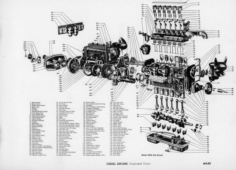M4A2 Sherman Tank Original Blueprints for the US Ordinance Department ...