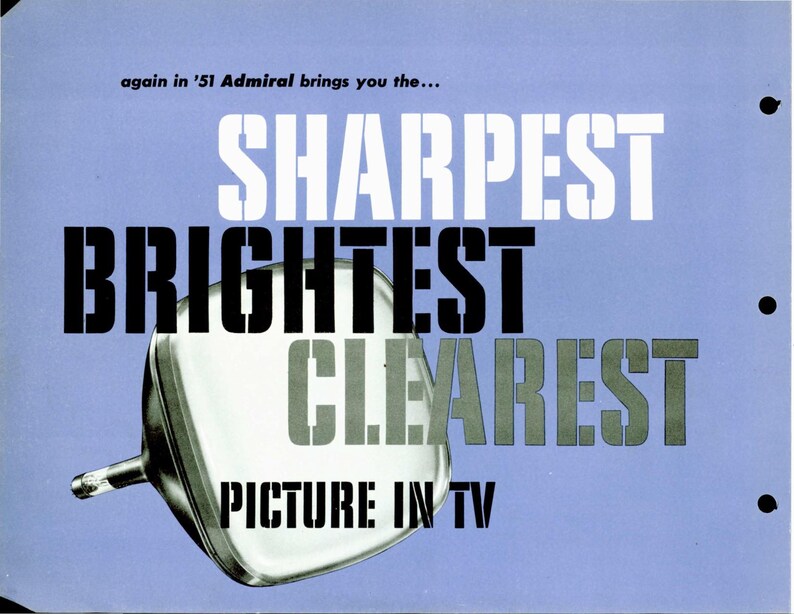 1951 Admiral Television Catalog Pdf Download 90 Pages Etsy