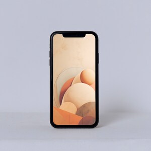 Abstrakt Geometrisch iPhone Wallpaper: AI Pastel Design (Digitaler Download)