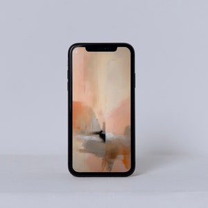 Abstrakte Kunst iPhone Wallpaper: Pastell Malerei Design (Digitaler Download)