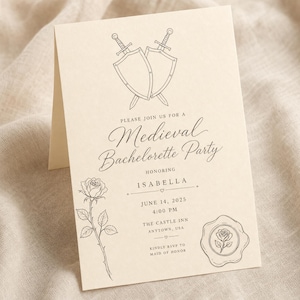 Imágenes prediseñadas medievales estilo dibujo a mano en formato SVG y PNG, arte lineal vintage, invitación de boda, despedida de soltera, dragón de corona de castillo, uso comercial. imagen 7