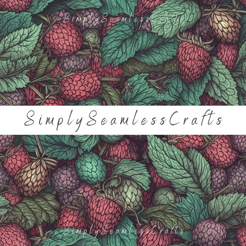 Wild Berries Seamless Pattern, 2D Drawn Art, Spring Seamless, Berries ...