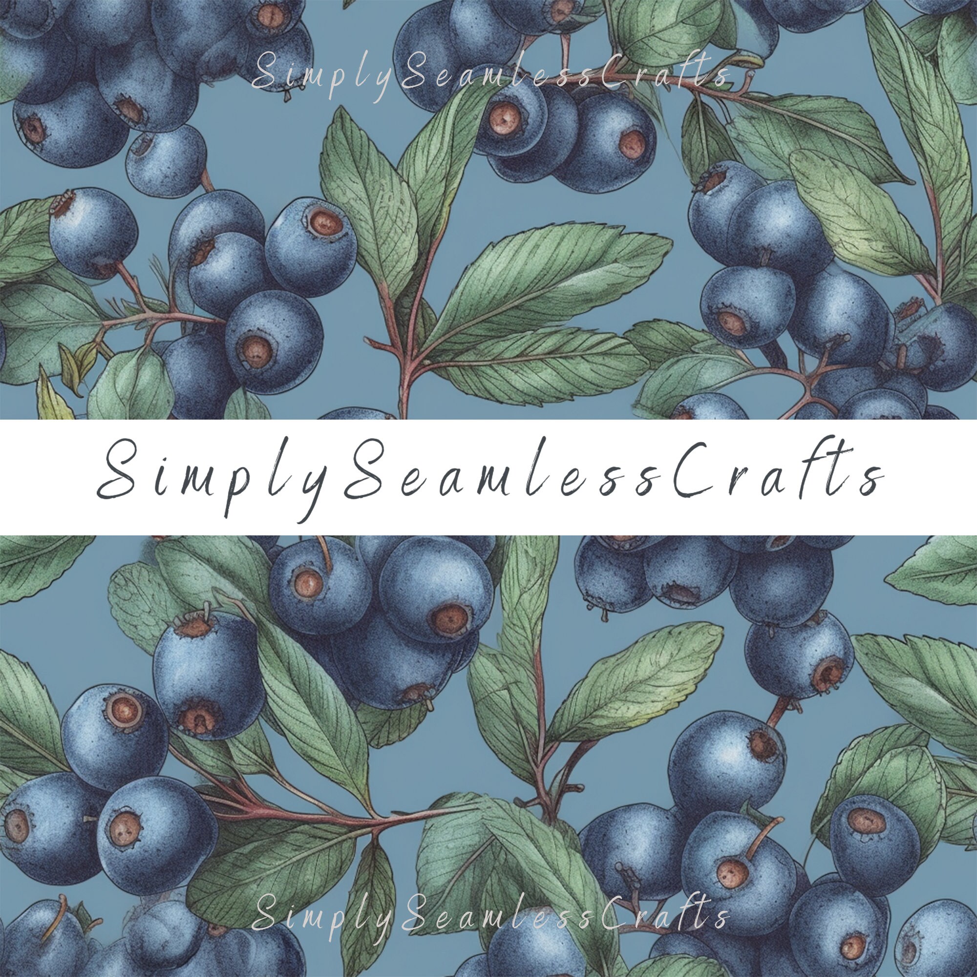 Wild Berries Seamless Pattern, 2D Drawn Art, Spring Seamless, Berries ...