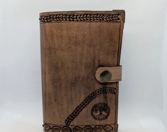 Handmade Leather Notebook, Journal, Celtic Design
