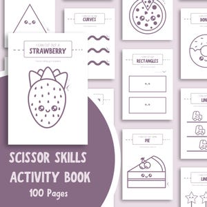 Scissor Skills Activity Book - 100 Pages of Fun Cutting Practice for Kids