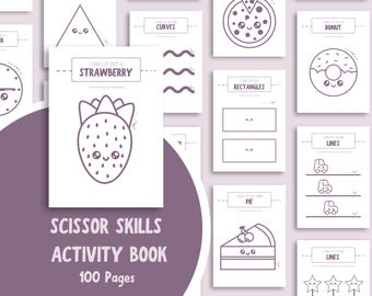 Scissor Skills Activity Book - 100 Pages of Fun Cutting Practice for Kids