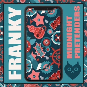 Anime: One Piece ispirato al design Seamless Tile (Franky) Stampa su richiesta, download immediato, sfondo