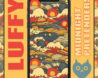 Anime: One Piece Inspired Seamless Tile (Monkey D. LUFFY) Print on Demand, Instant Download, Wallpaper