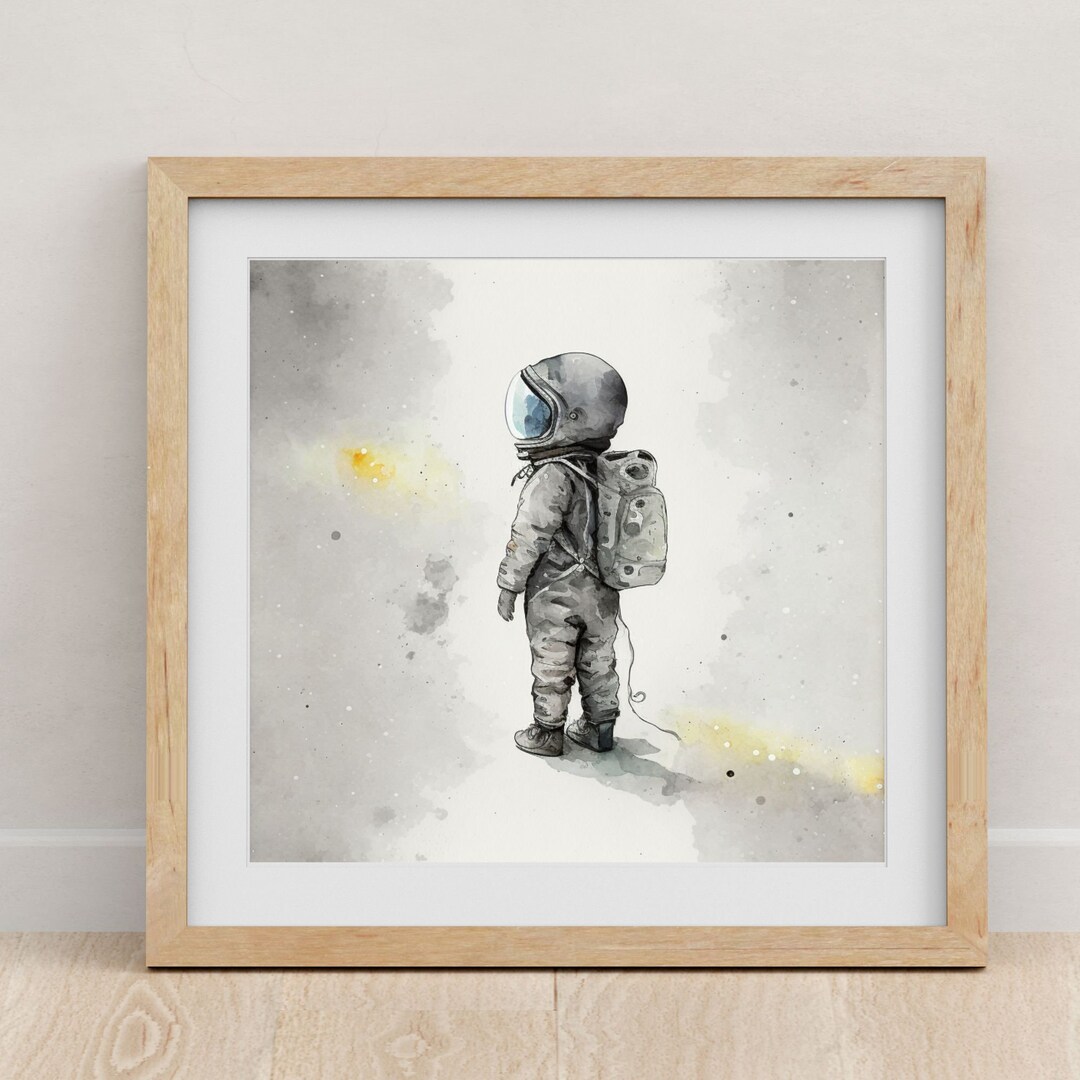 Nursery Decor Space Boy, Nursery Wall Art Space, Watercolor Space ...