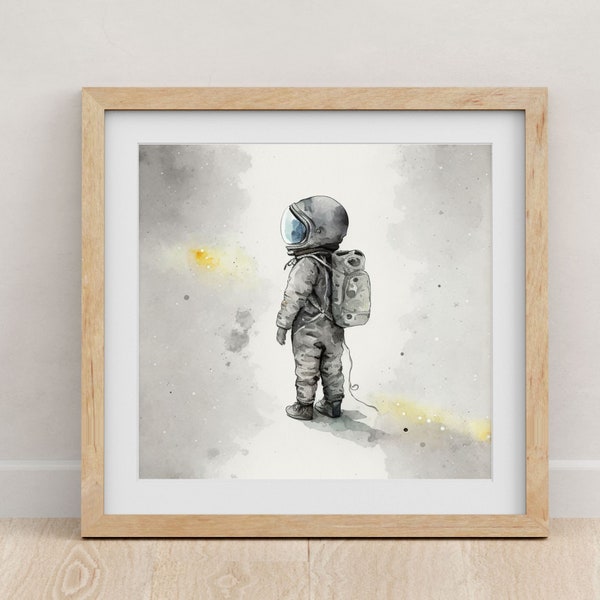 Nursery Decor Space Boy, Nursery Wall Art Space, Watercolor Space Nursery Prints, Space Prints, Outer Space Prints Set of 3,Boys Room Decor