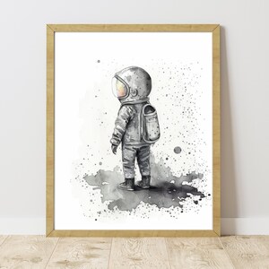 Nursery Decor Space Boy, Nursery Wall Art Space, Watercolor Space ...