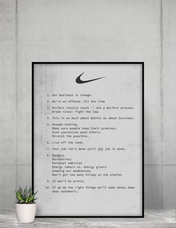 seguro seco mosquito Nike Principles Poster From the Movie Air / Sneaker Poster / - Etsy