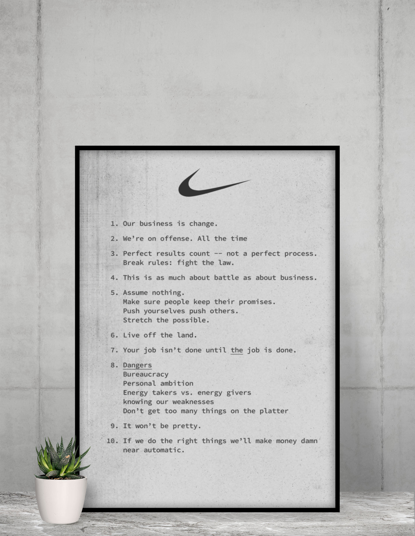 Nike Principles Poster From Movie Air / Poster / - Etsy