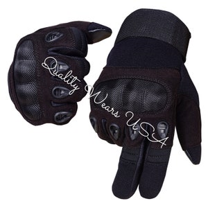 Men Touchscreen Motorcycle Gloves - Biker Tactical Spandex Gloves (Black - Grey)