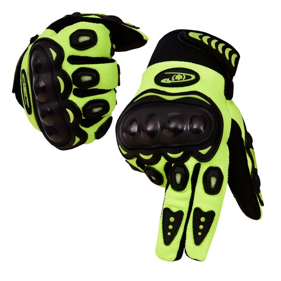 Men Motorcycle Gloves- Tactical Touchscreen Biker Gloves (Green)