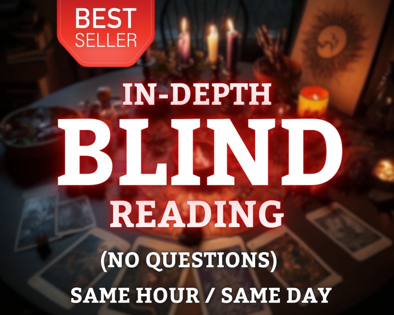 SAME HOUR Blind Reading Without Questions Blind Tarot Reading General Psychic Reading Detailed Reading Spiritual Advice Same Day image 1