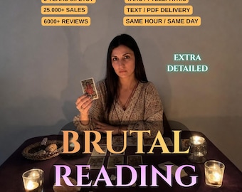 Brutal Tarot Reading, Honest Psychic Insight, Same Hour Delivery (PDF)