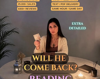 Ex Lover Psychic Reading, Will He Return, Reconciliation Tarot, True Feelings (PDF Delivery)