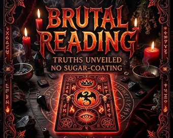 Brutal Tarot Reading, Honest Psychic Insight, Same Hour & Same Day, Medium Reading, PDF